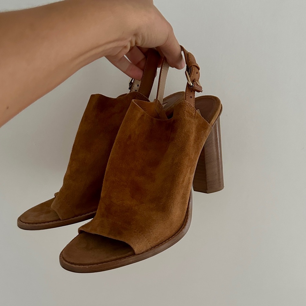 Tamara Mellon Suede Peep Toe Boots!
